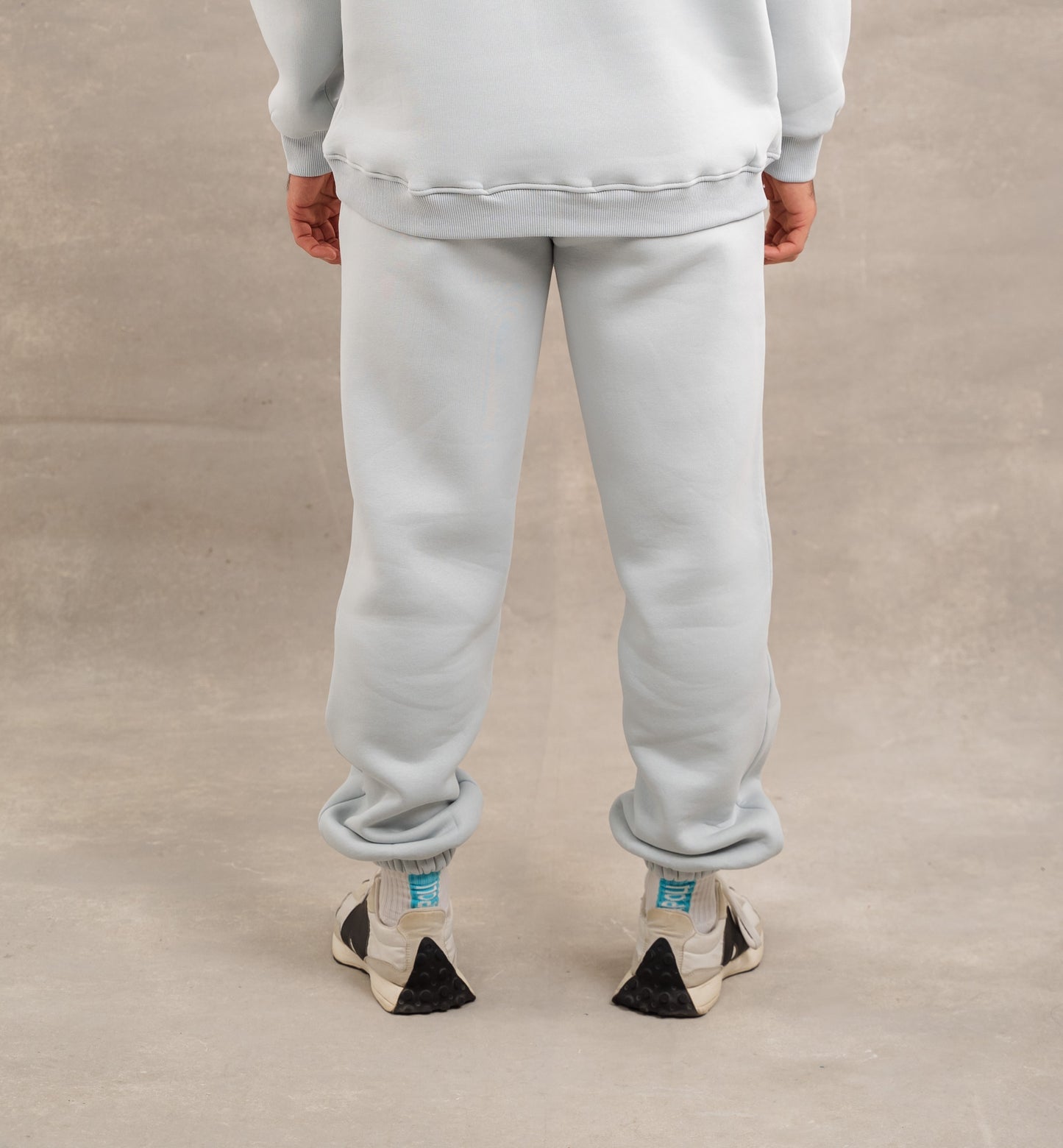 Men Basic Fleece Sweatpants In Gray