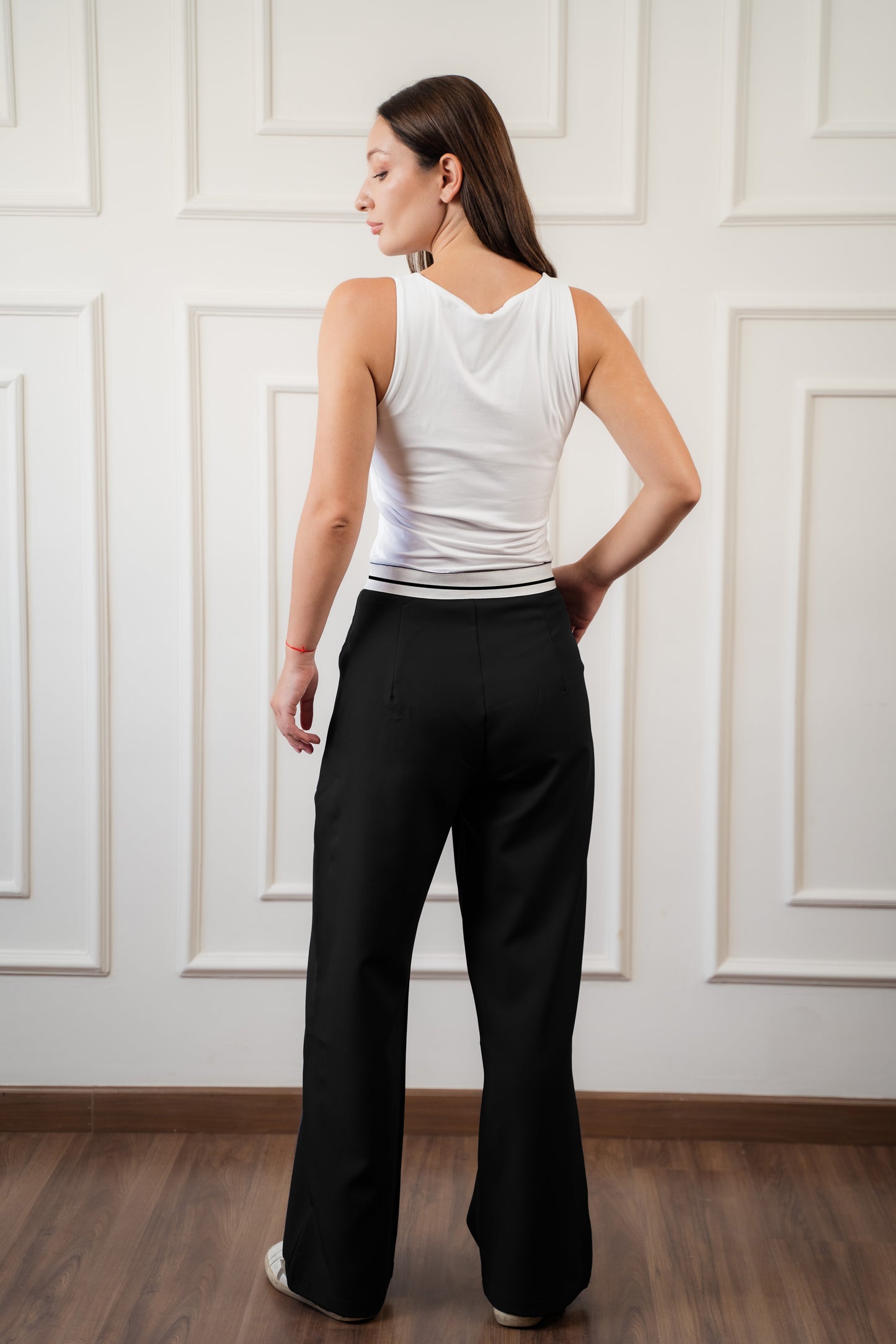 Cross Belt Pants In Black