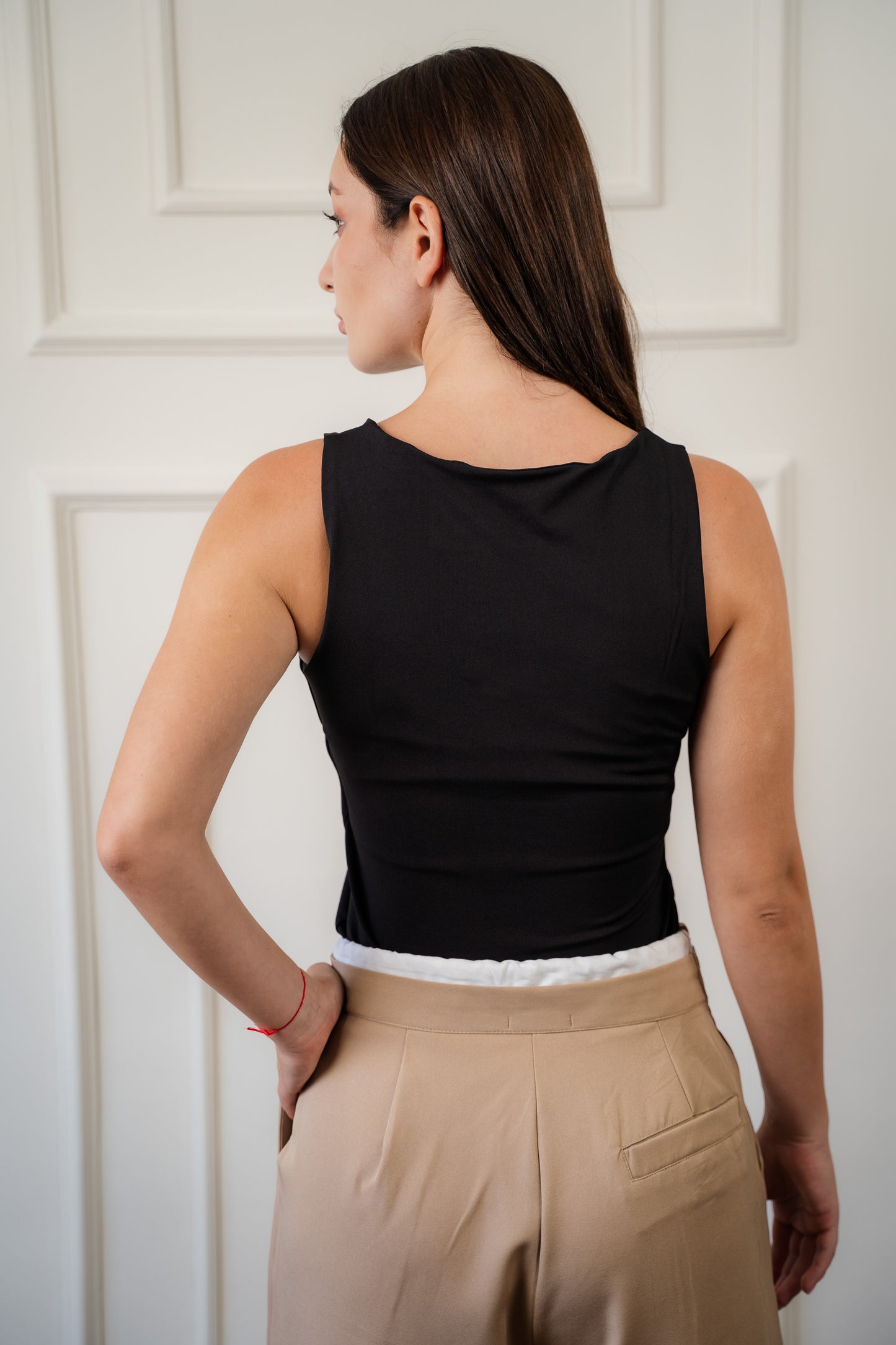 Lycra Black Tank Top I Black