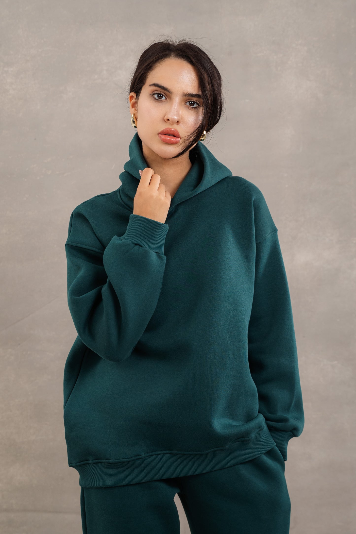 Fleece Basic Set In Teal