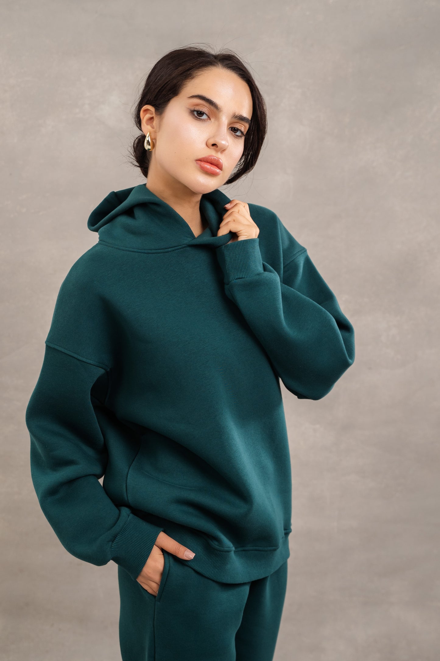 Fleece Basic Set In Teal
