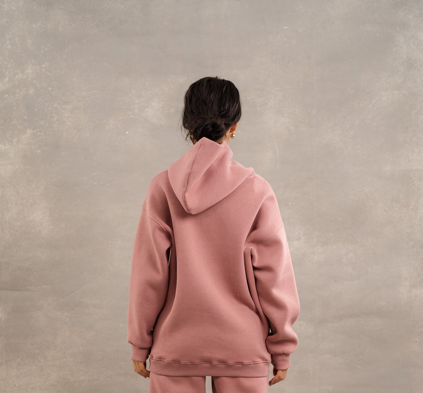 Basic Fleece Hoodie In Cashmere