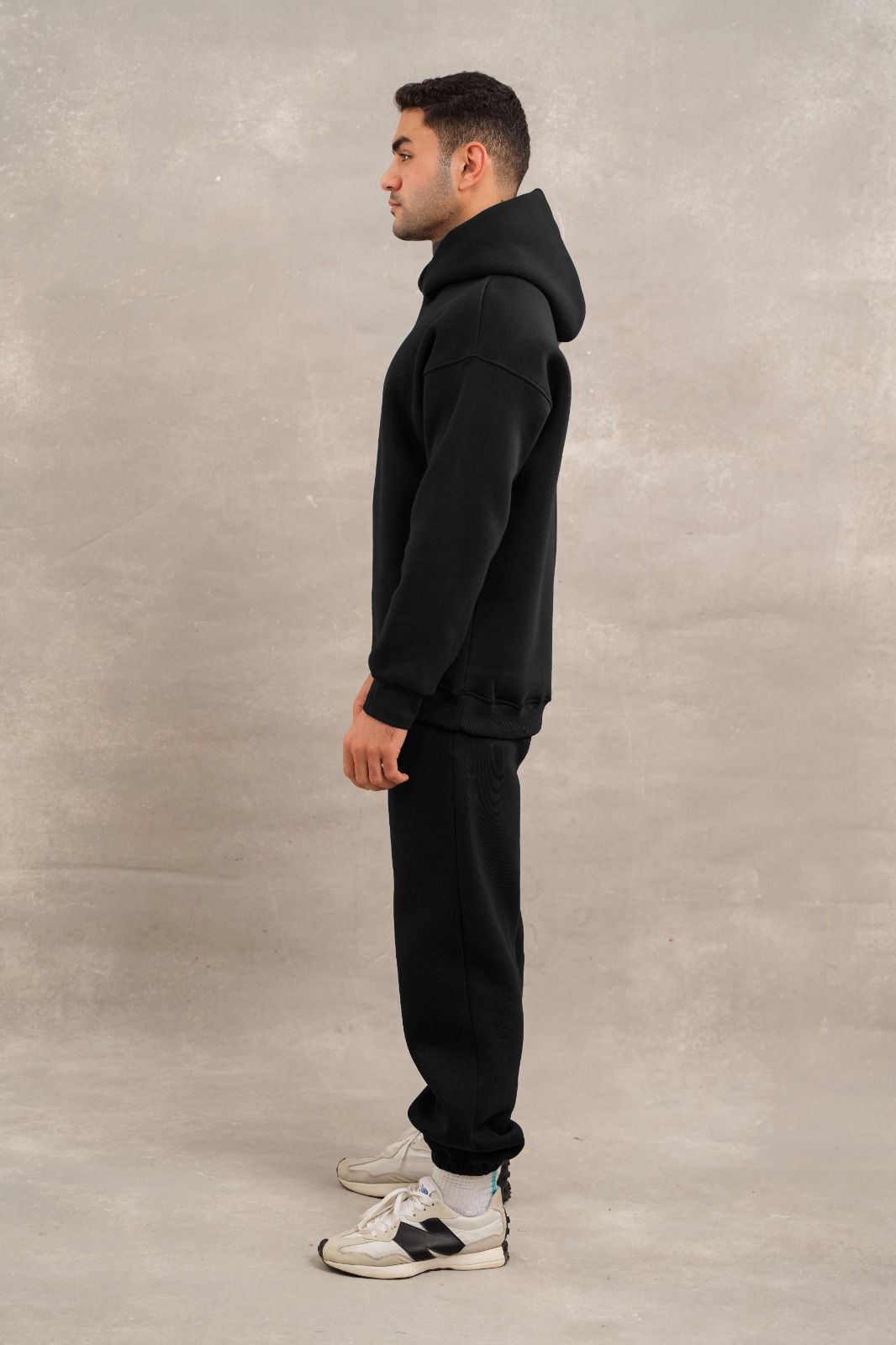 Men Fleece Basic Set In Black