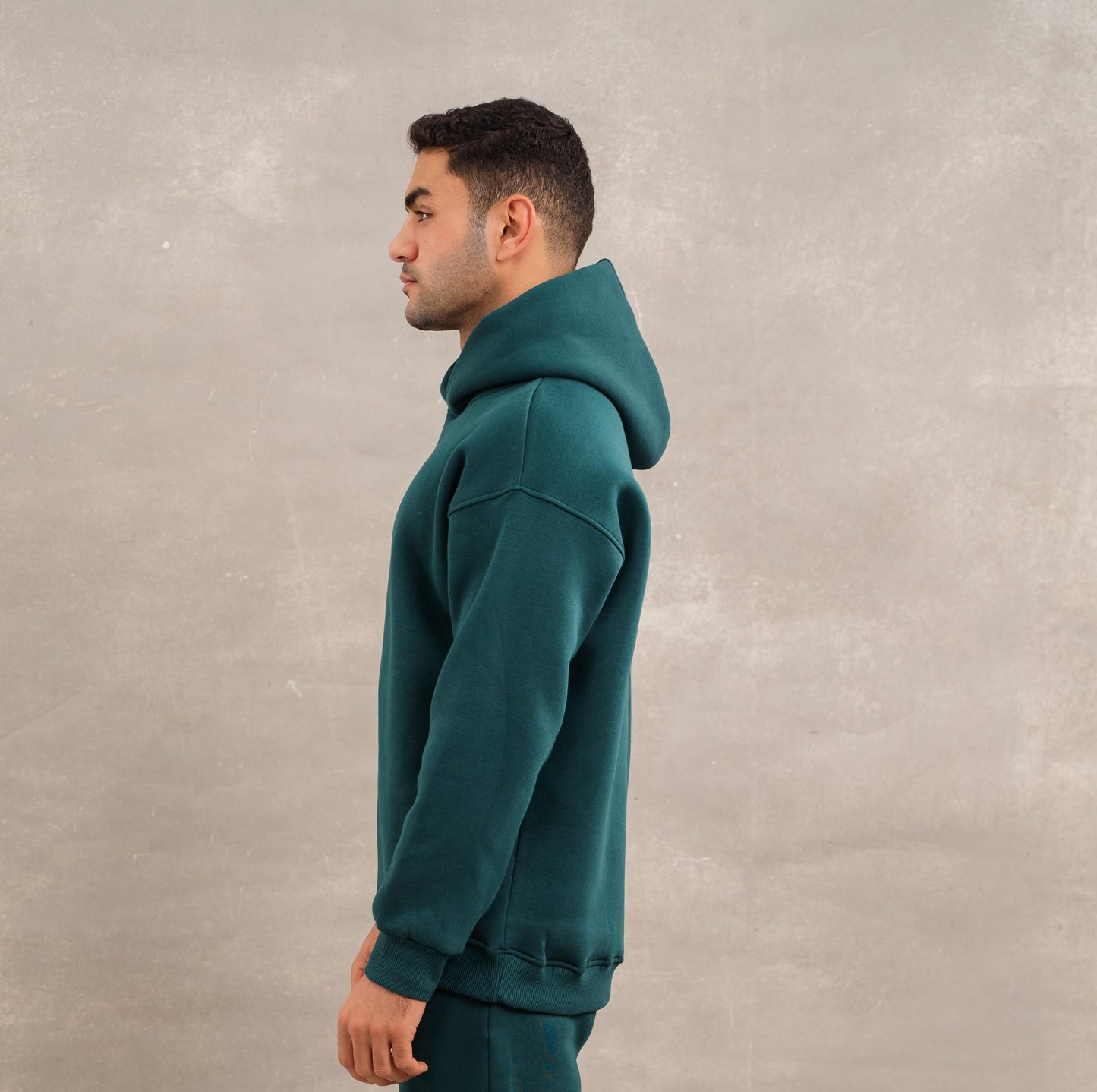 Men Fleece Basic Set In Teal