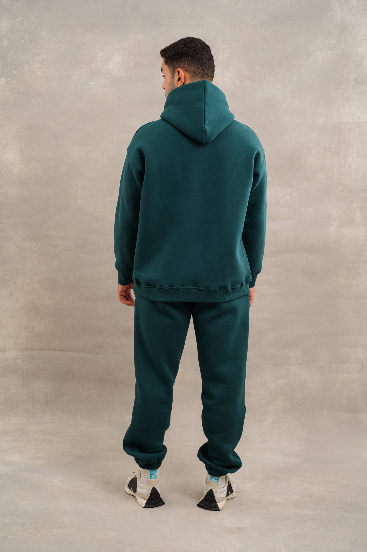 Men Fleece Basic Set In Teal