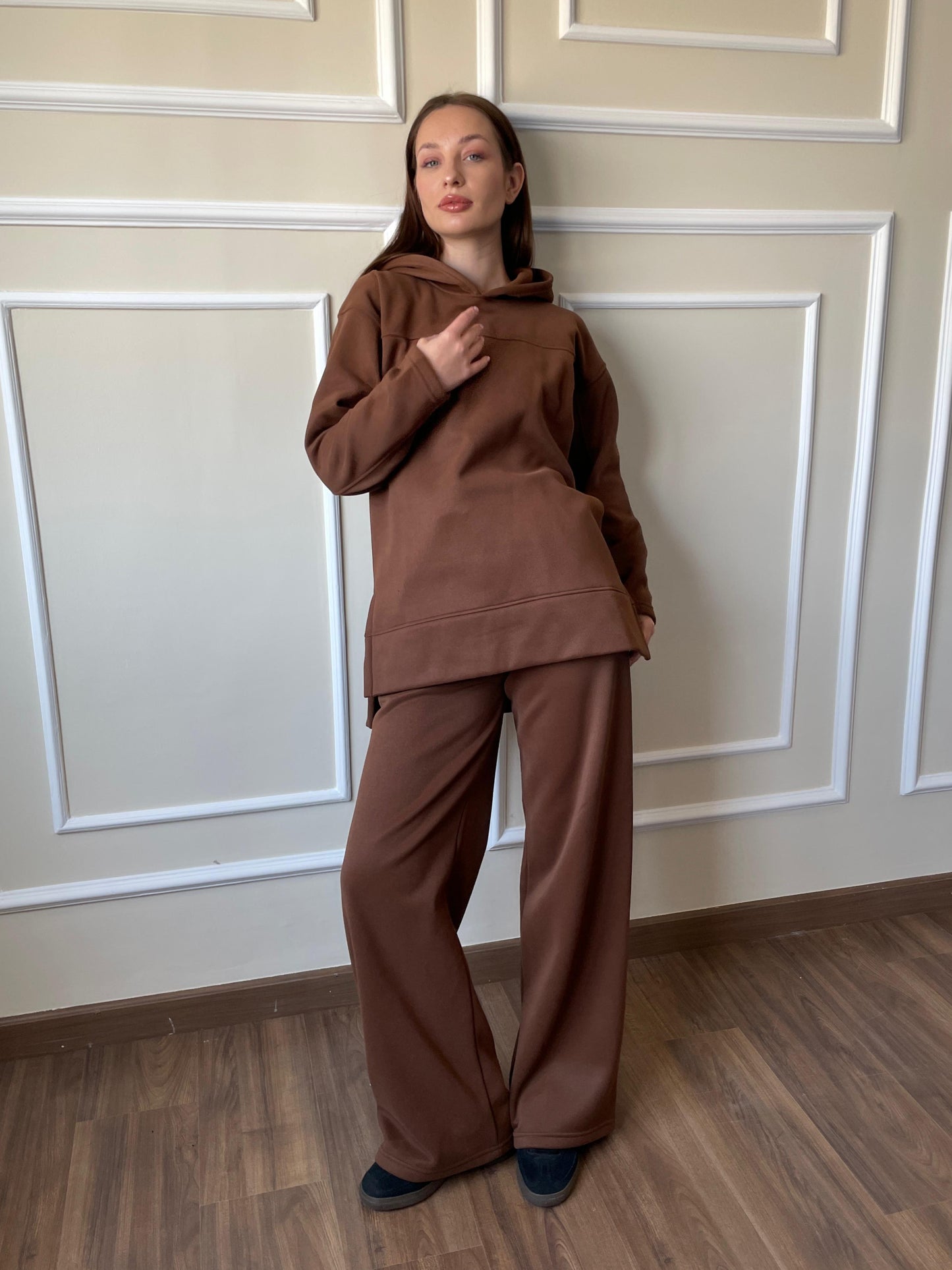 Basic HP Hoodie In Brown