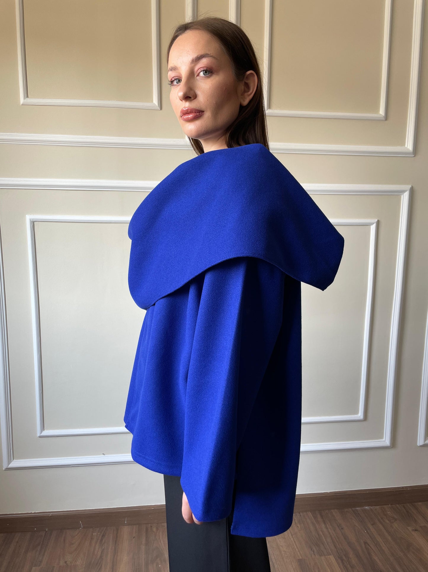 Scarf Jacket In Royal-Blue