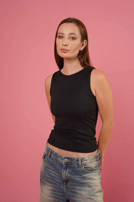Hijaby Tank Top l Black